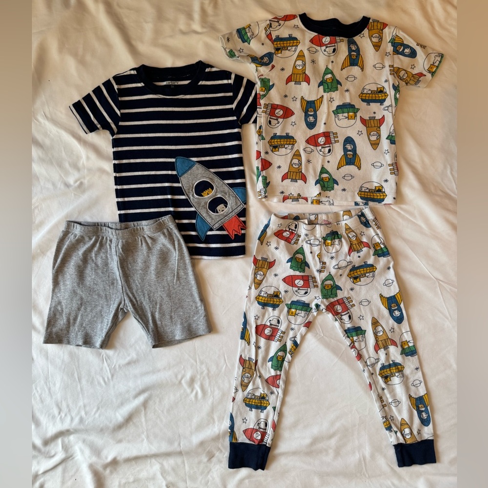 Kids Pajama Sets - 3T - Carters - 2 Tops + 2 Bottoms